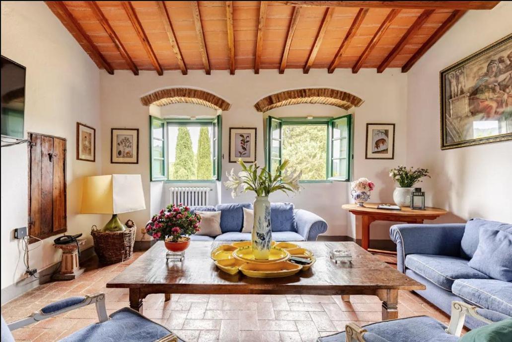 Villa Il Poggio Greve in Chianti Bagian luar foto